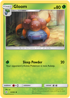 Gloom 3/236 Pokémon card from Cosmic Eclipse for sale at best price