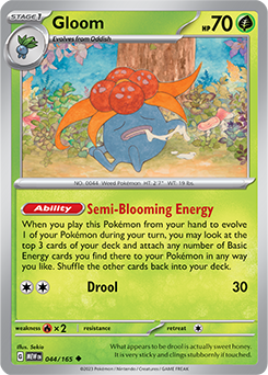 Gloom 44/165 Pokémon card from 151 for sale at best price