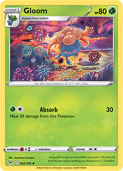 Gloom 002/196 Pokémon card from Lost Origin for sale at best price