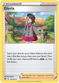 Uncommon Pokémon card Gloria 141/172 from Brilliant Stars expansion