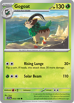 Common Pokémon card Gogoat 012/198 from Scarlet & Violet expansion