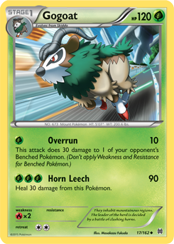 Gogoat 17/162 Pokémon card from Breakthrough for sale at best price