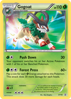 Promo Pokémon card Gogoat XY16 from XY Promos expansion