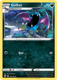 Golbat 104/195 Pokémon card from Silver Tempest for sale at best price