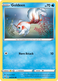 Goldeen 45/202 Pokémon card from Sword & Shield for sale at best price