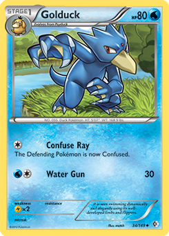Golduck 34/149 Pokémon card from Boundaries Crossed for sale at best price