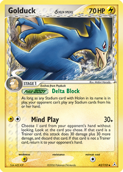 Golduck 43/110 Pokémon card from Ex Holon Phantoms for sale at best price
