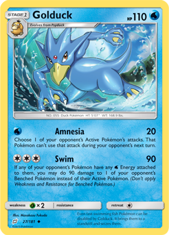 Golduck 27/181 Pokémon card from Team Up for sale at best price