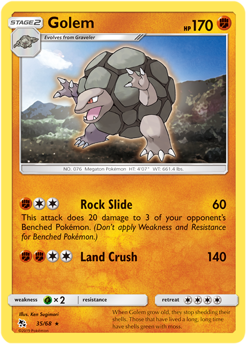 Golem 35/68 Pokémon card from Hidden Fates for sale at best price