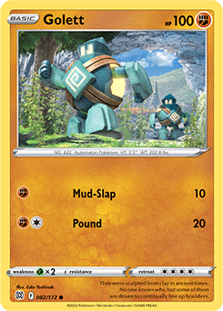 Golett 082/172 Pokémon card from Brilliant Stars for sale at best price