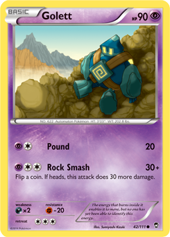 Golett 42/111 Pokémon card from Furious Fists for sale at best price