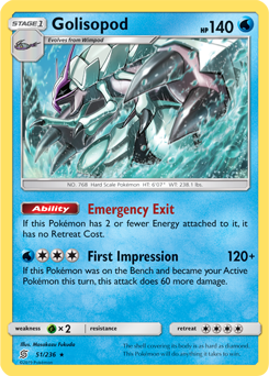 Golisopod 51/236 Pokémon card from Unified Minds for sale at best price