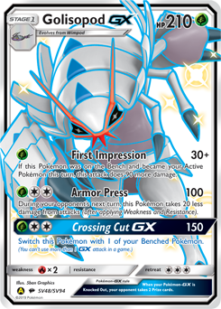 Shining Pokémon Pokémon card Golisopod GX SV48/SV94 from Hidden Fates expansion