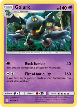 Golurk 90/236 Pokémon card from Cosmic Eclipse for sale at best price