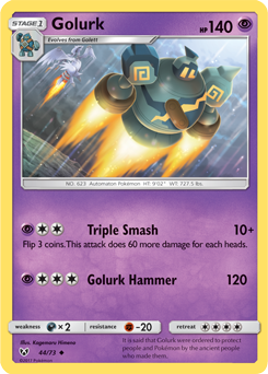 Golurk 44/73 Pokémon card from Shining Legends for sale at best price