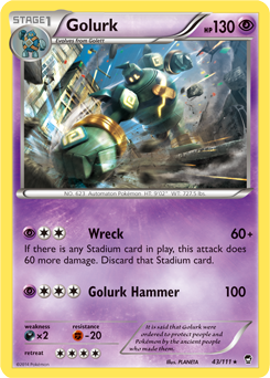 Golurk 43/111 Pokémon card from Furious Fists for sale at best price
