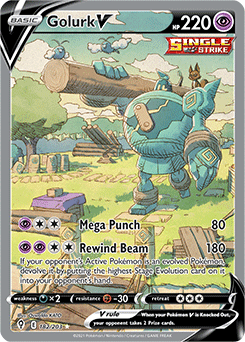 Golurk V 182/203 Pokémon card from Evolving Skies for sale at best price