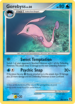 Uncommon Pokémon card Gorebyss 38/106 from Great Encounters expansion