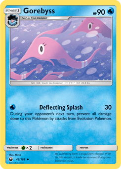 Uncommon Pokémon card Gorebyss 43/168 from Celestial Storm expansion