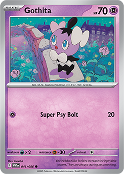 Common Pokémon card Gothita 41/86 from White Flare expansion