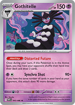 Rare Pokémon card Gothitelle 43/86 from White Flare expansion