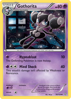 Uncommon Pokémon card Gothorita 56/124 from Dragons Exalted expansion