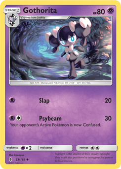 2017 Common Pokemon Card - NM Guardians Rising Set Gothita 52/145