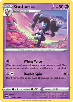 Gothorita 74/189 Pokémon card from Darkness Ablaze for sale at best price