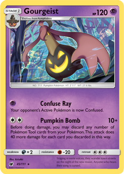 Gourgeist 45/111 Pokémon card from Crimson Invasion for sale at best price