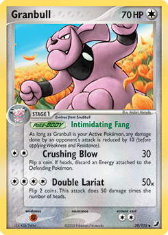 Carte Pokémon Granbull 39/115 de la série Ex Forces Cachées en vente au meilleur prix