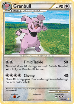 Granbull 22/123 Pokémon card from HeartGold SoulSilver for sale at best price