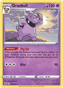 Granbull 116/264 Pokémon card from Fusion Strike for sale at best price