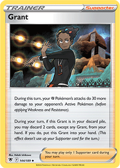 Uncommon Pokémon card Grant 144/189 from Astral Radiance expansion