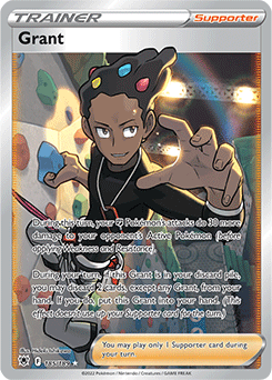 Full Art Trainer Pokémon card Grant 185/189 from Astral Radiance expansion