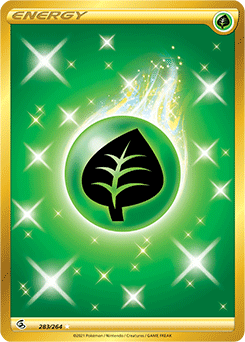 Gold Energy Pokémon card Grass Energy 283/264 from Fusion Strike expansion