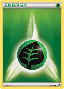 Common Pokémon card Grass Energy 132/146 from X&Y expansion