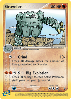 Carte Pokémon Peu commune Gravalanch 29/97 de la série Ex Dragon
