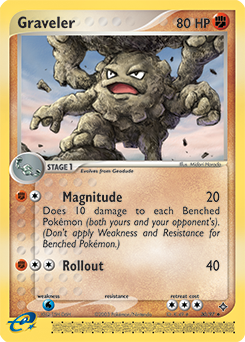 Carte Pokémon Peu commune Gravalanch 30/97 de la série Ex Dragon