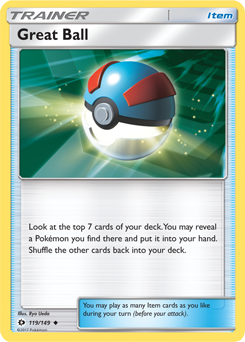 Great Ball 119/149 Pokémon card from Sun & Moon for sale at best price