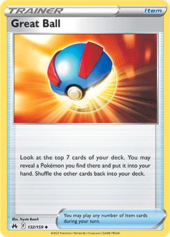 Great Ball 132/159 Pokémon card from Crown Zenith for sale at best price