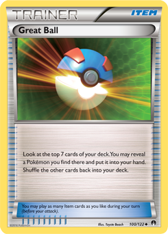Uncommon Pokémon card Great Ball 100/122 from Breakpoint expansion