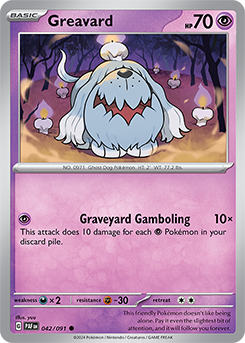 Greavard 42/91 Pokémon card from Paldean fates for sale at best price