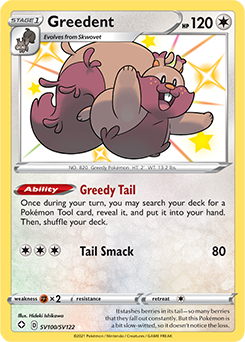 Shining Pokémon Pokémon card Greedent SV100/SV122 from Shining Fates expansion