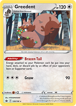 Greedent 128/198 Pokémon card from Chilling Reign for sale at best price