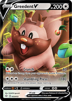 Greedent V 053/072 Pokémon card from Shining Fates for sale at best price