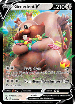 Greedent V 217/264 Pokémon card from Fusion Strike for sale at best price