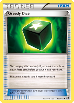 Greedy Dice 102/114 Pokémon card from Steam Siege for sale at best price