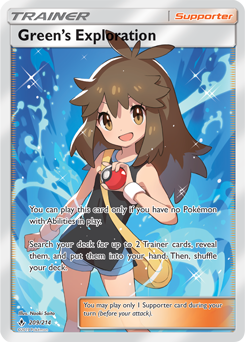 Full Art Trainer Pokémon card Green's Exploration 209/214 from Unbroken Bonds expansion