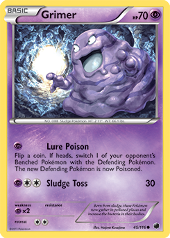 Grimer 45/116 Pokémon card from Plasma Freeze for sale at best price