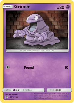 Grimer 62/181 Pokémon card from Team Up for sale at best price
